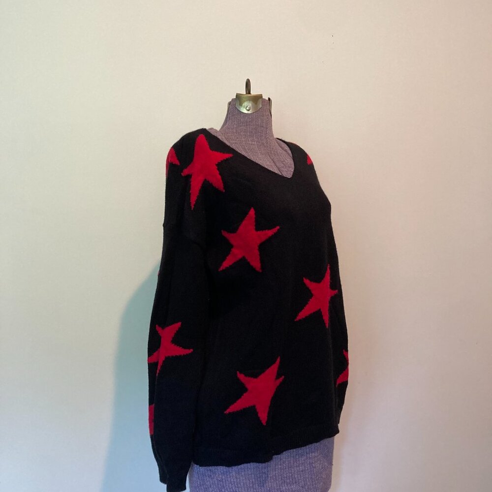 Y2K Vintage Star Pullover Statement Sweater, Size XL - Picture 3 of 5